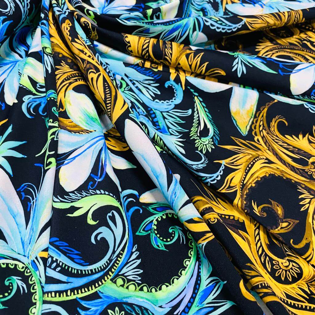 Teal Luxury Nylon Spandex Fabric By The Yard