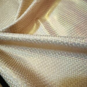 Vibrant Gold Hologram Broken Glass Metallic Foil Nylon Lycra Spandex Fabric 4 Way Stretch By Yard for swimwear dancewear gymwear sportwear dress (115-3)(40)