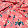 Abstract Birds and Flowers with Fruit print Nylon Spandex Fabric 4 Way Stretch By Yard for swimwear dancewear gymwear sportwear