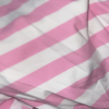 Barbie Pink and White Stripes print Nylon Spandex Fabric 4 Way Stretch for swimwear dancewear gymwear sportwear dress skirt