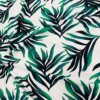 Green Leaves and White Background Print Nylon Lycra Spandex Fabric 4 Way Strech by Yard for swimwear dancewear dress gymwear (204-11)(28)