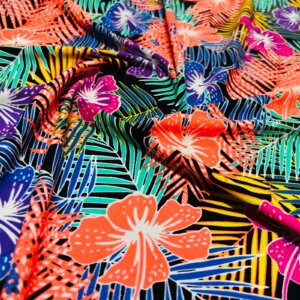 Colored Cayennes print Nylon Lycra Spandex Fabric 4 Way Strech by Yard for swimwear dancewear dress gymwear (157-8)(40)