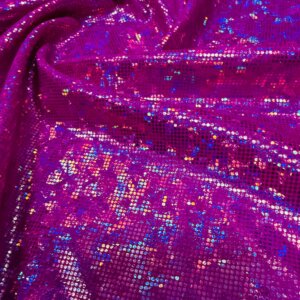 Vibrant Purple Hologram Broken Glass Metallic Foil Nylon Lycra Spandex Fabric 4 Way Stretch By The Yard for swimwear dancewear sportwear dress (54)