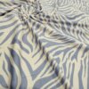 Zebra Safari Animal Print Purple and White Nylon Lycra Spandex Fabric 4 Way Stretch By Yard