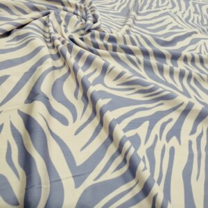 Zebra Safari Animal Print Purple and White Nylon Lycra Spandex Fabric 4 Way Stretch By Yard