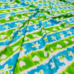 Watercolor Flowers and Hearts print Nylon Spandex Fabric 4 Way Strech by Yard for swimwear dancewear dress gymwear  (18)(40)
