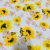 Sunflowers with White Background print Nylon Spandex Fabric 4 Way Strech by Yard for swimwear dancewear dress gymwear (159-4) (51)