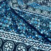 Neon Blue Mandala Print Nylon Spandex Fabric 4 Way Stretch for swimwear dancewear gymwear sportwear dress skirt