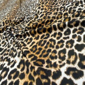 Animal Print Leopard Realistic Nylon Spandex Fabric 4 Way Stretch By Yard for swimwear dancewear gymwear sportwear dress skirt