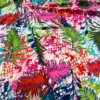 Multicolor Neon Leaves print Nylon Spandex Fabric 4 Way Strech by Yard for swimwear dancewear dress gymwear (205-4)(17)