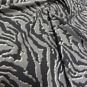 Safari Animal Print Gray Tiger Nylon Lycra Spandex Fabric 4 Way Stretch By Yard (30)(203-7)