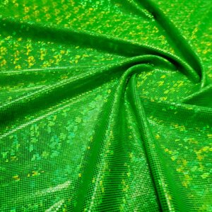 Vibrant Green Hologram Broken Glass Metallic Foil Nylon Lycra Spandex Fabric 4 Way Stretch By The Yard for swimwear dancewear sportwear dress (20)
